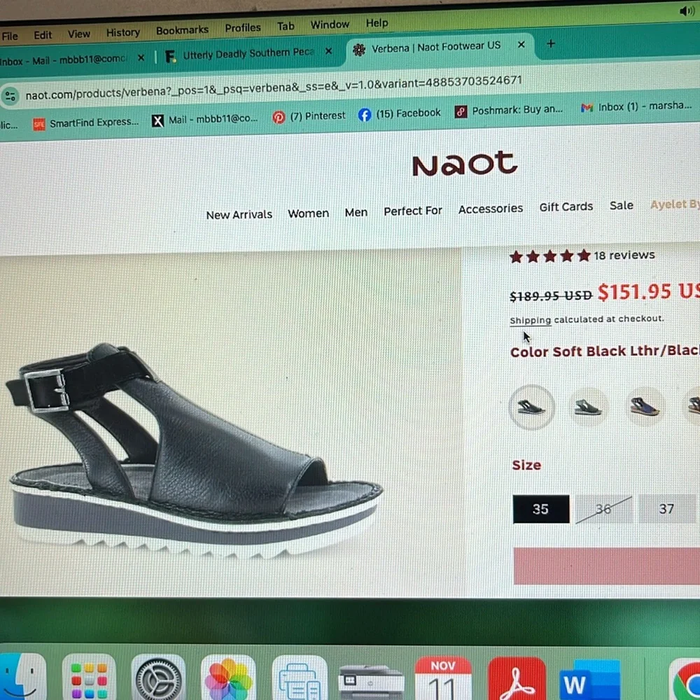 NAOT Black sandals